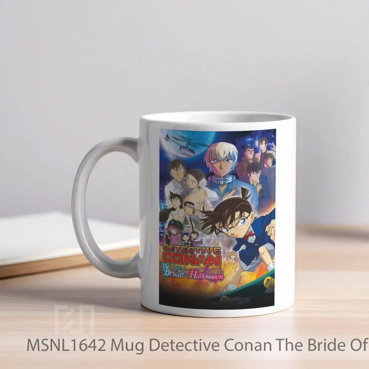 Mug Detective Conan The Bride Of Halloween Gelas Keramik Tema Film MSNL1642 - Tampak Kiri