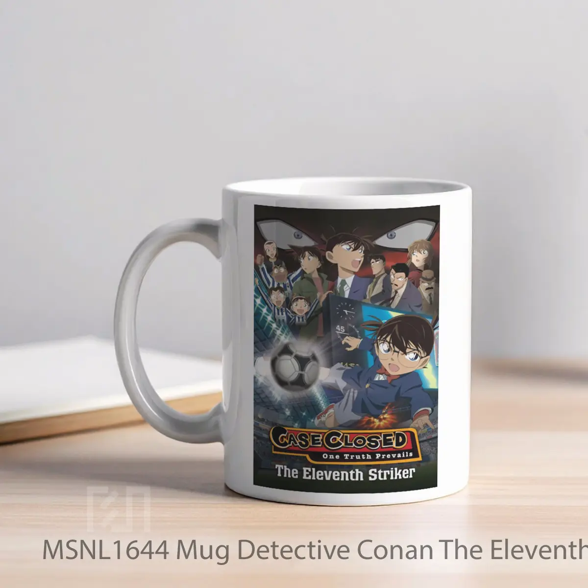 Mug Detective Conan The Eleventh Striker Gelas Keramik Tema Film MSNL1644 - Tampak Kiri