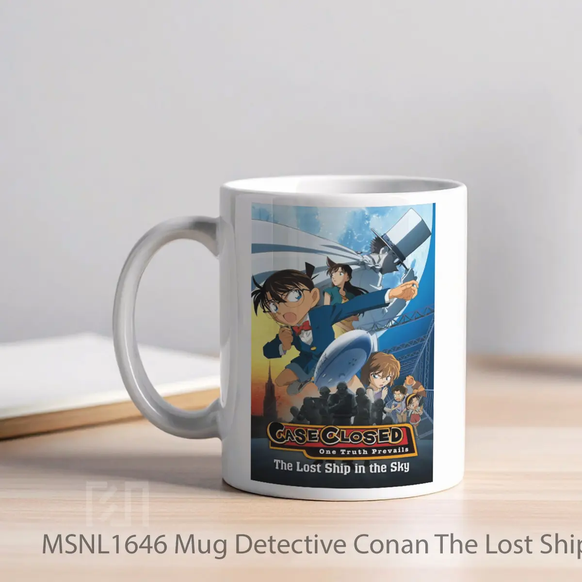 Mug Detective Conan The Lost Ship In The Sky Gelas Keramik Tema Film MSNL1646 - Tampak Kiri