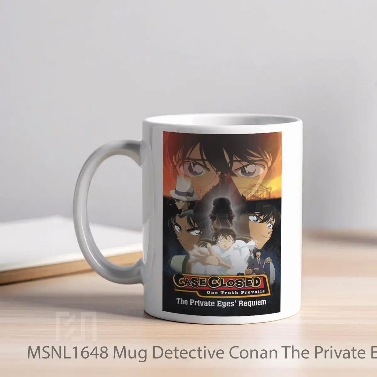 Mug Detective Conan The Private Eyes Requiem Gelas Keramik Tema Film MSNL1648 - Tampak Kiri