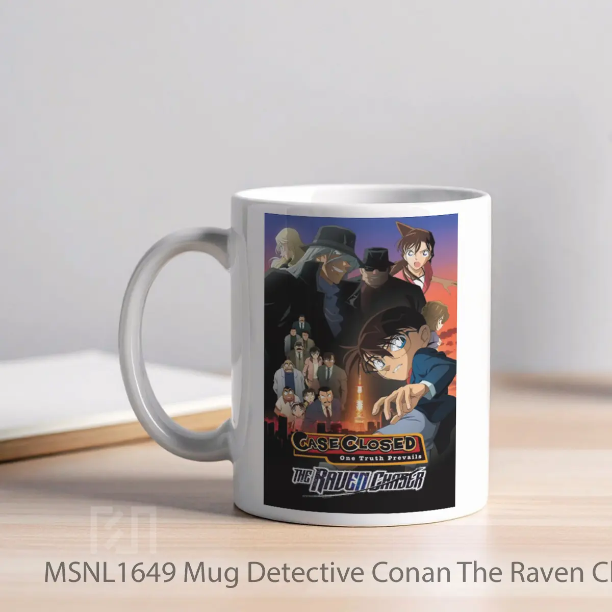 Mug Detective Conan The Raven Chaser Gelas Keramik Tema Film MSNL1649 - Tampak Kiri