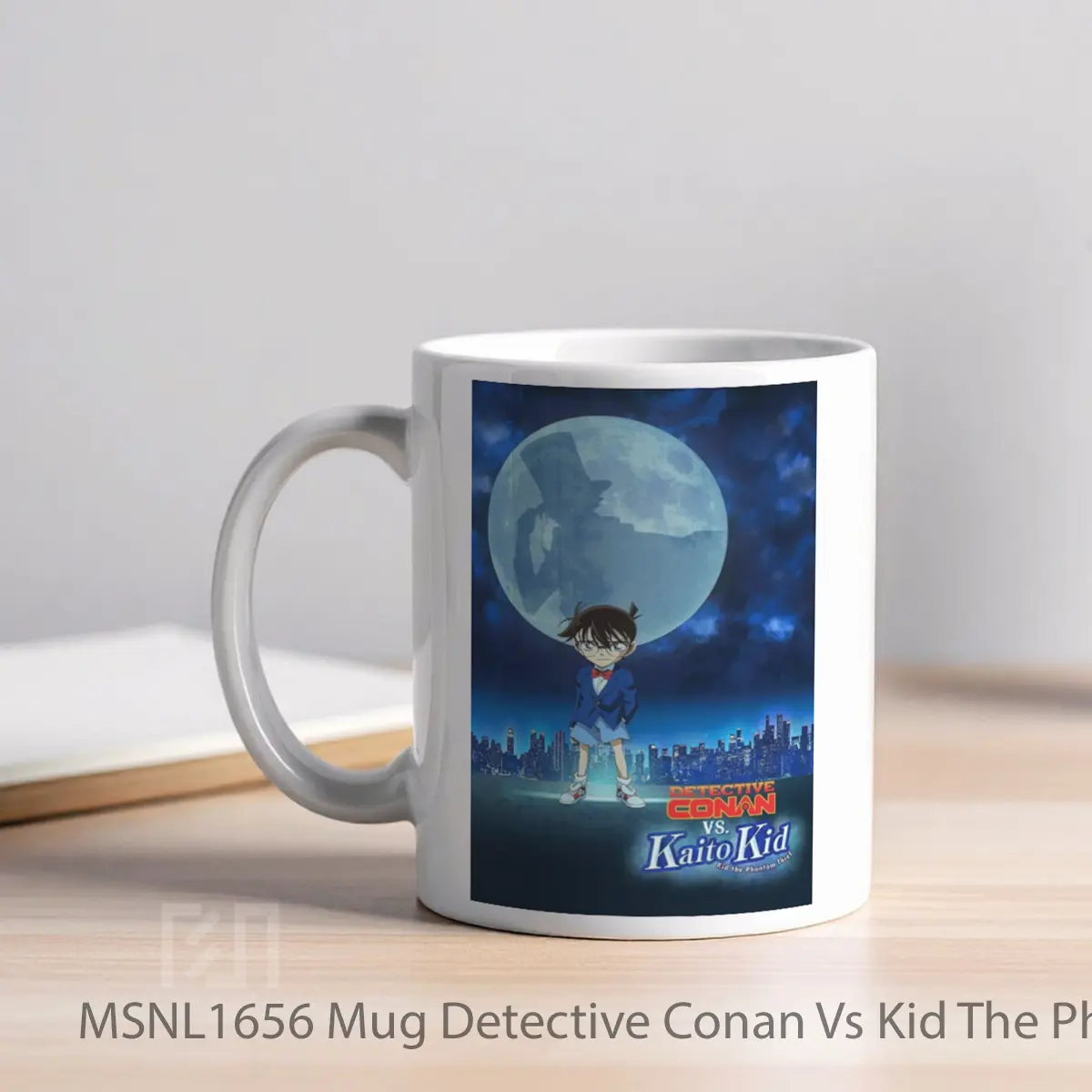 Mug Detective Conan Vs Kid The Phantom Thief Gelas Keramik Tema Film MSNL1656 - Tampak Kiri