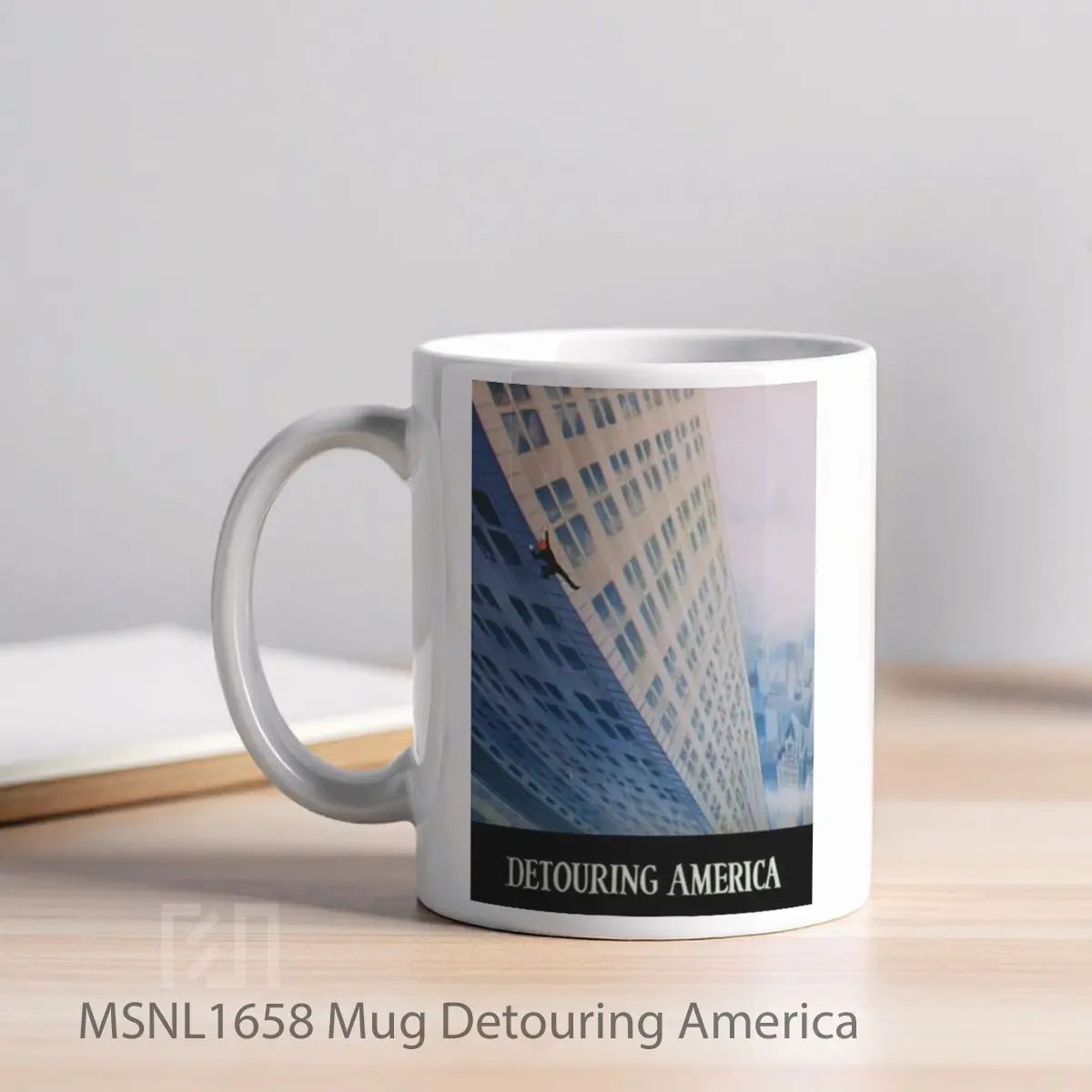 Mug Detouring America Gelas Keramik Tema Film MSNL1658 - Tampak Kiri