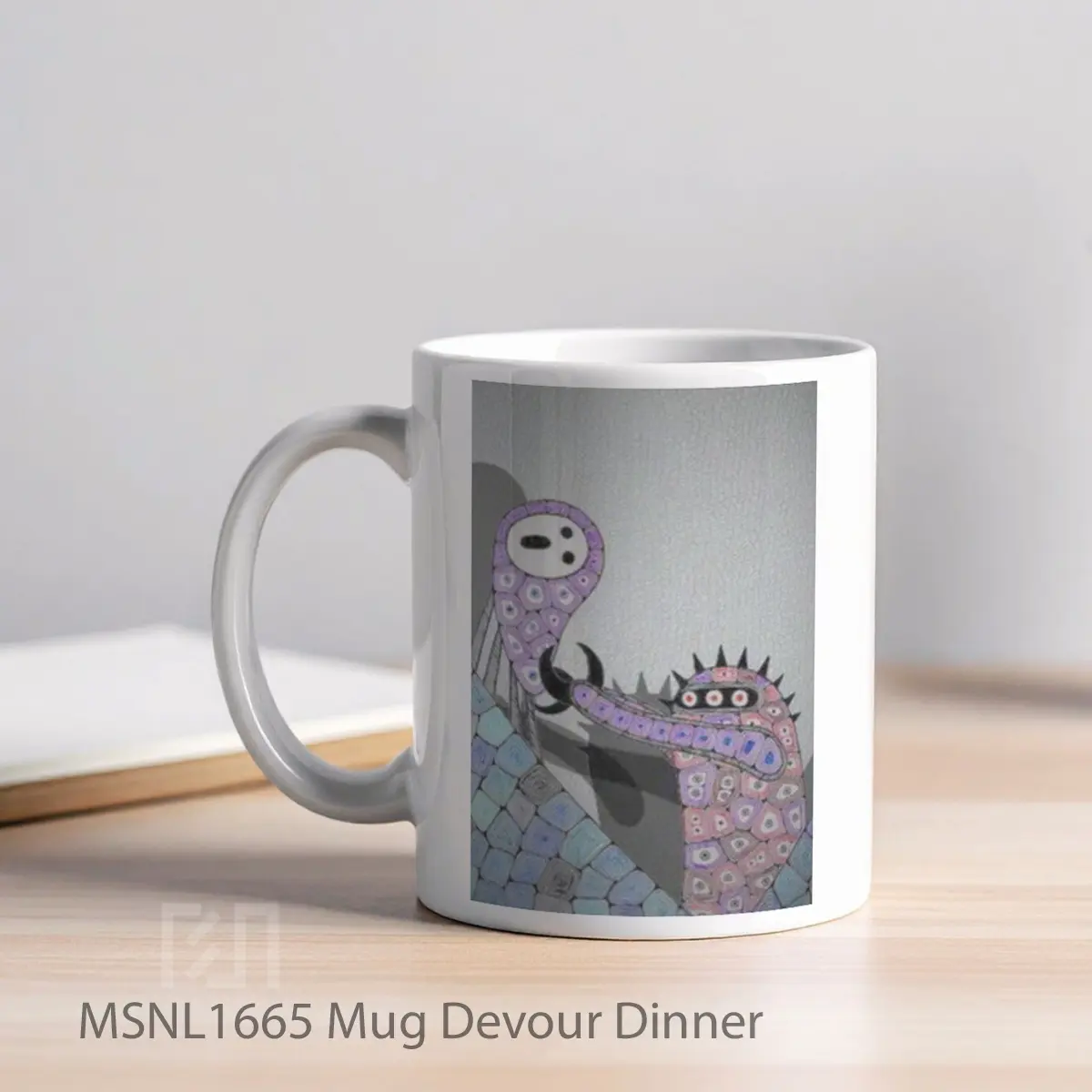 Mug Devour Dinner Gelas Keramik Tema Film MSNL1665 - Tampak Kiri