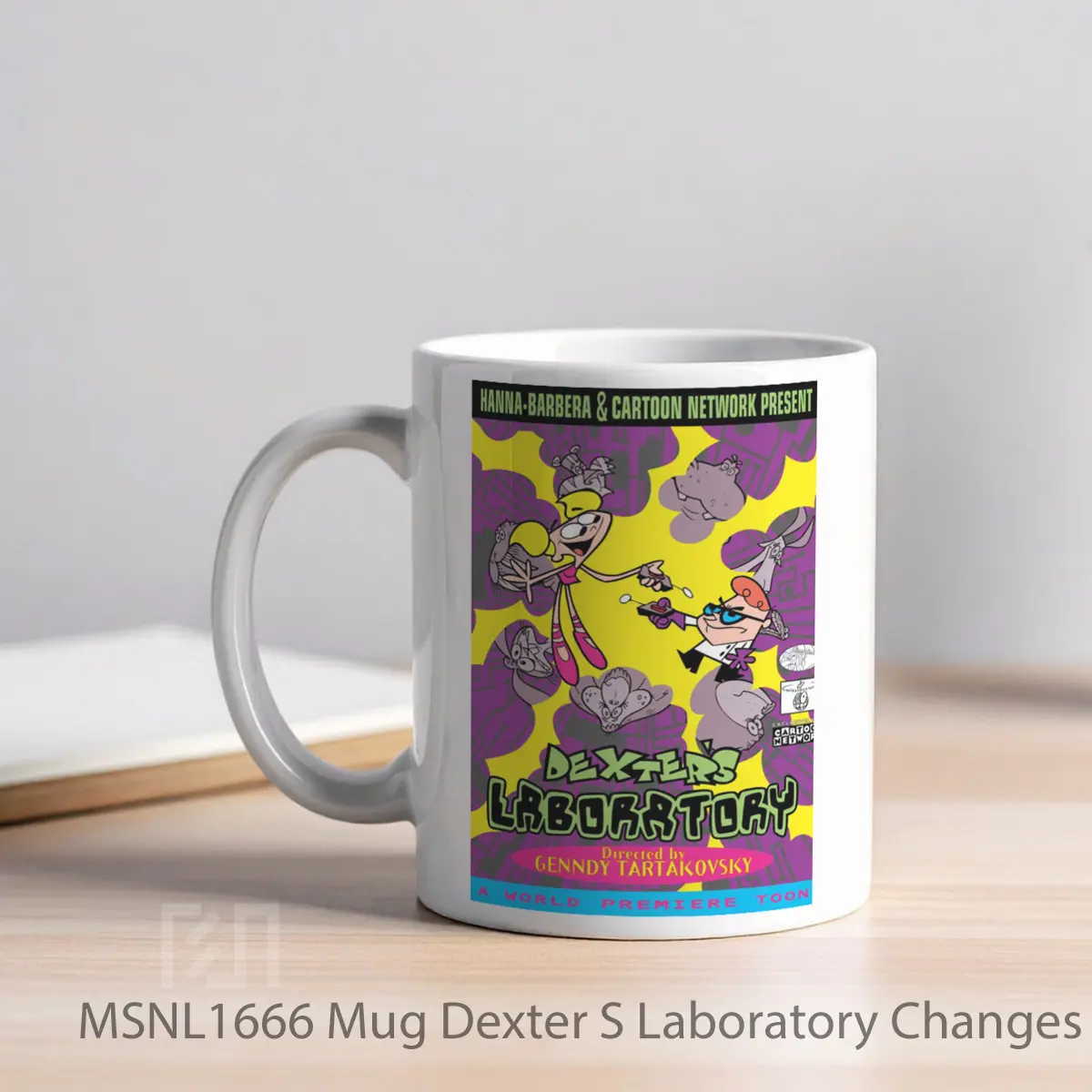 Mug Dexter S Laboratory Changes Gelas Keramik Tema Film MSNL1666 - Tampak Kiri