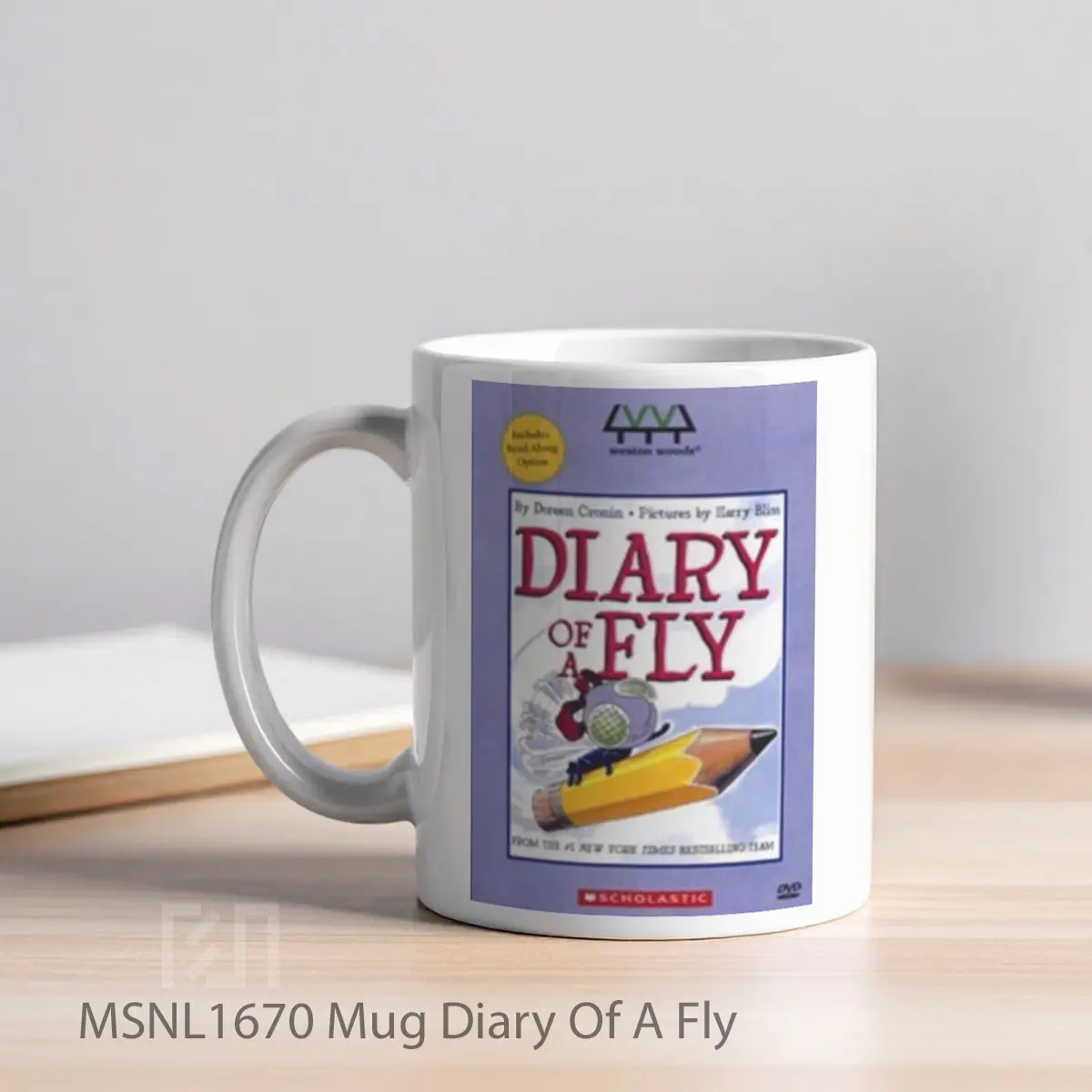 Mug Diary Of A Fly Gelas Keramik Tema Film MSNL1670 - Tampak Kiri
