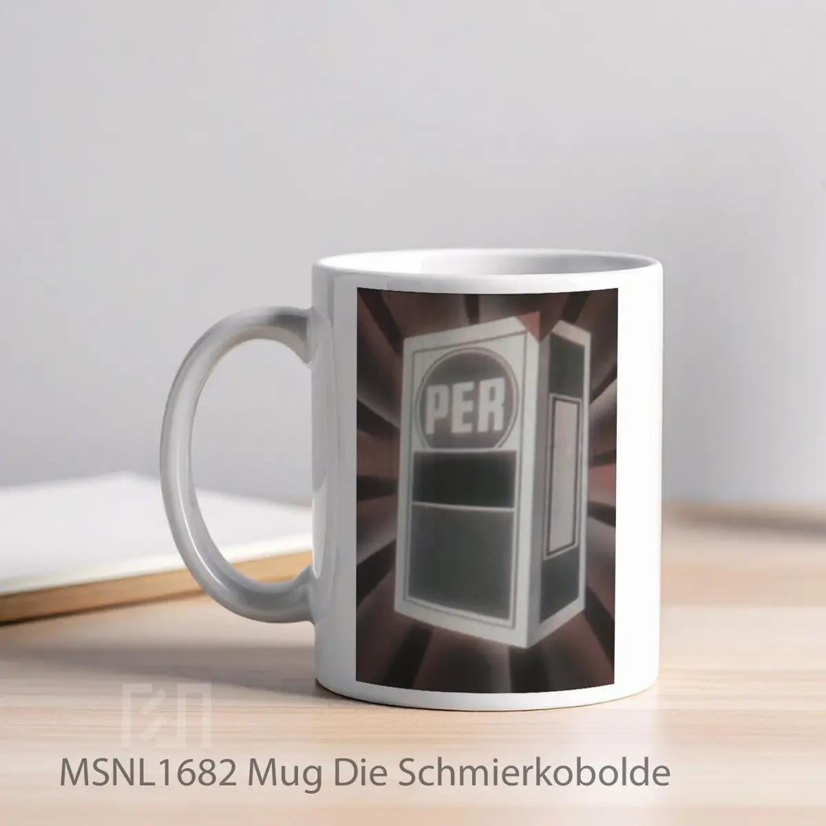 Mug Die Schmierkobolde Gelas Keramik Tema Film MSNL1682 - Tampak Kiri