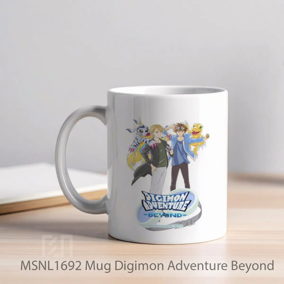 Mug Digimon Adventure Beyond Gelas Keramik Tema Film MSNL1692 - Tampak Kiri