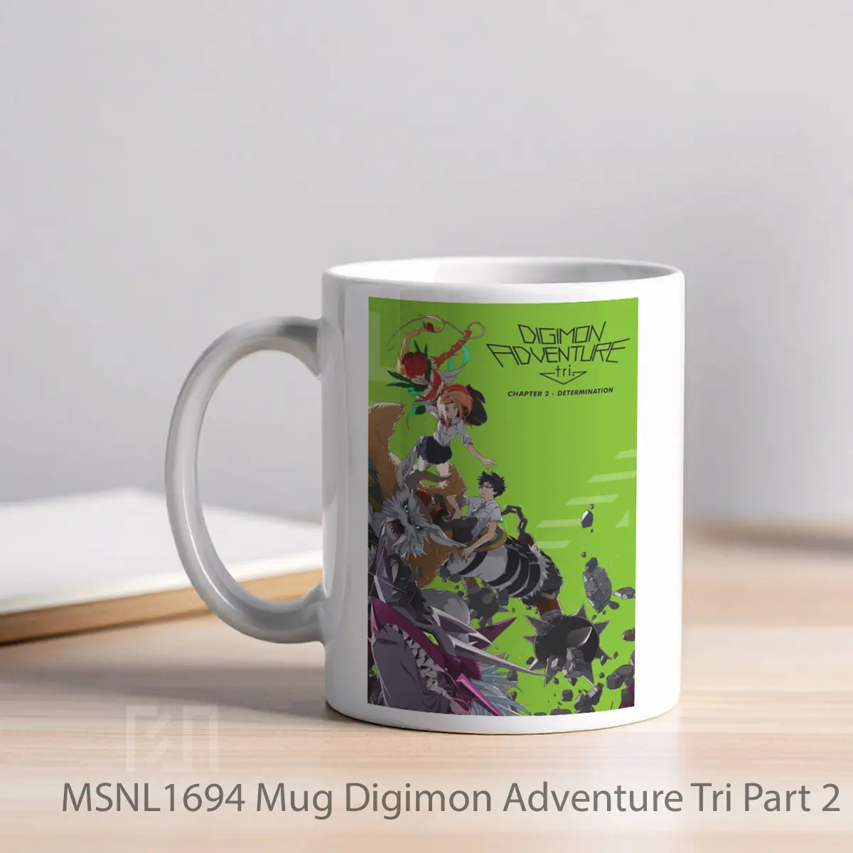 Mug Digimon Adventure Tri Part 2 Determination Gelas Keramik Tema Film MSNL1694 - Tampak Kiri