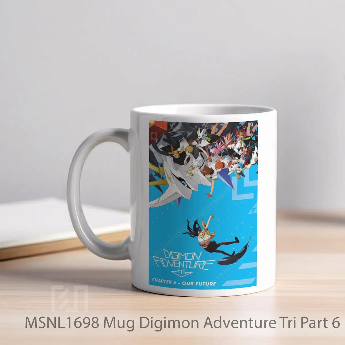 Mug Digimon Adventure Tri Part 6 Future Gelas Keramik Tema Film MSNL1698 - Tampak Kiri