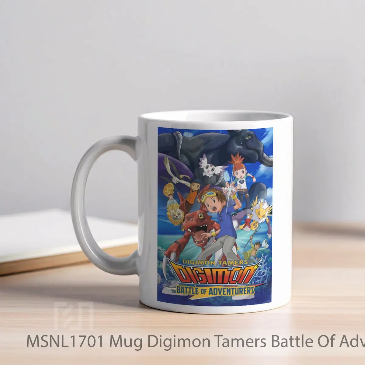 Mug Digimon Tamers Battle Of Adventurers Gelas Keramik Tema Film MSNL1701 - Tampak Kiri