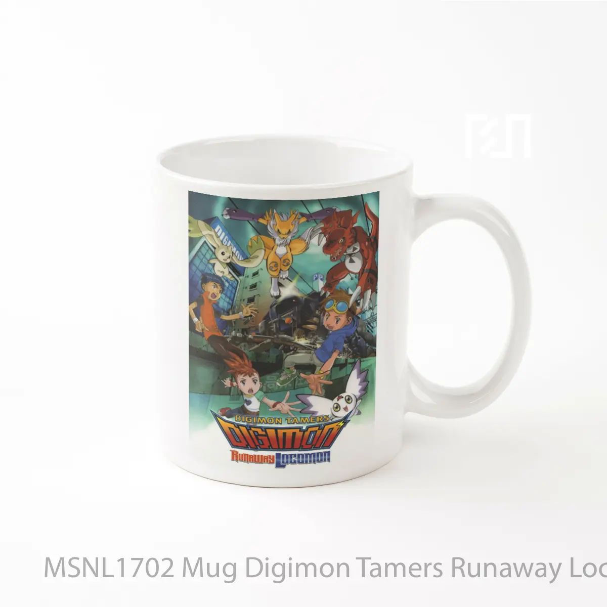 Mug Digimon Tamers Runaway Locomon Gelas Keramik Tema Film MSNL1702