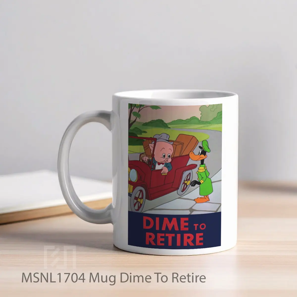 Mug Dime To Retire Gelas Keramik Tema Film MSNL1704 - Tampak Kiri