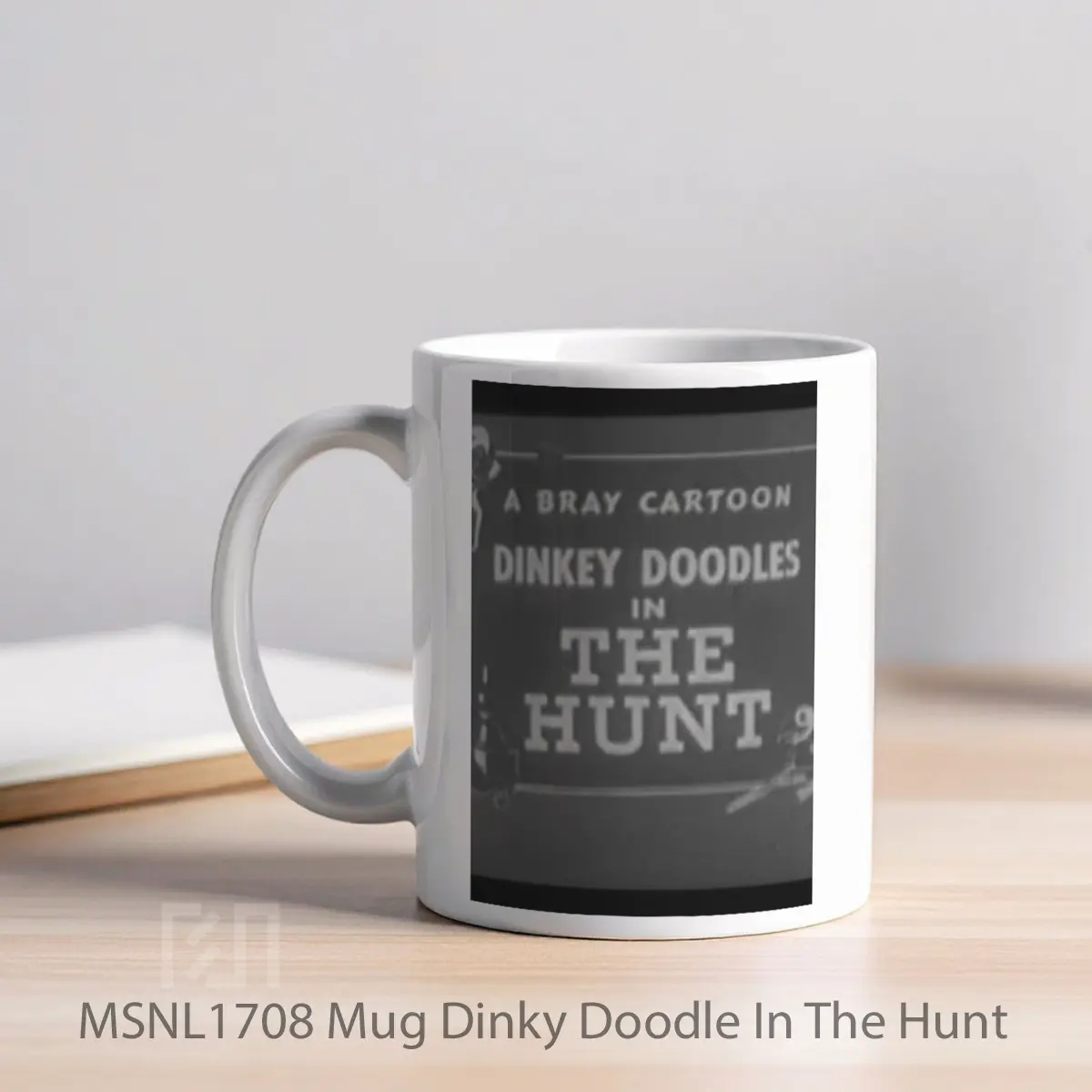 Mug Dinky Doodle In The Hunt Gelas Keramik Tema Film MSNL1708 - Tampak Kiri