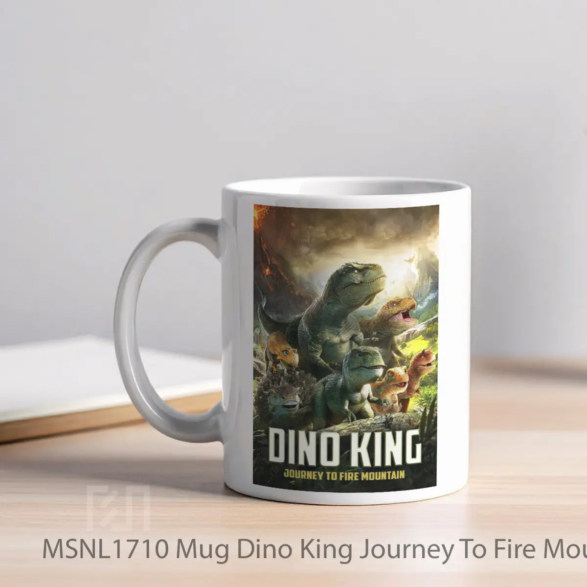 Mug Dino King Journey To Fire Mountain Gelas Keramik Tema Film MSNL1710 - Tampak Kiri