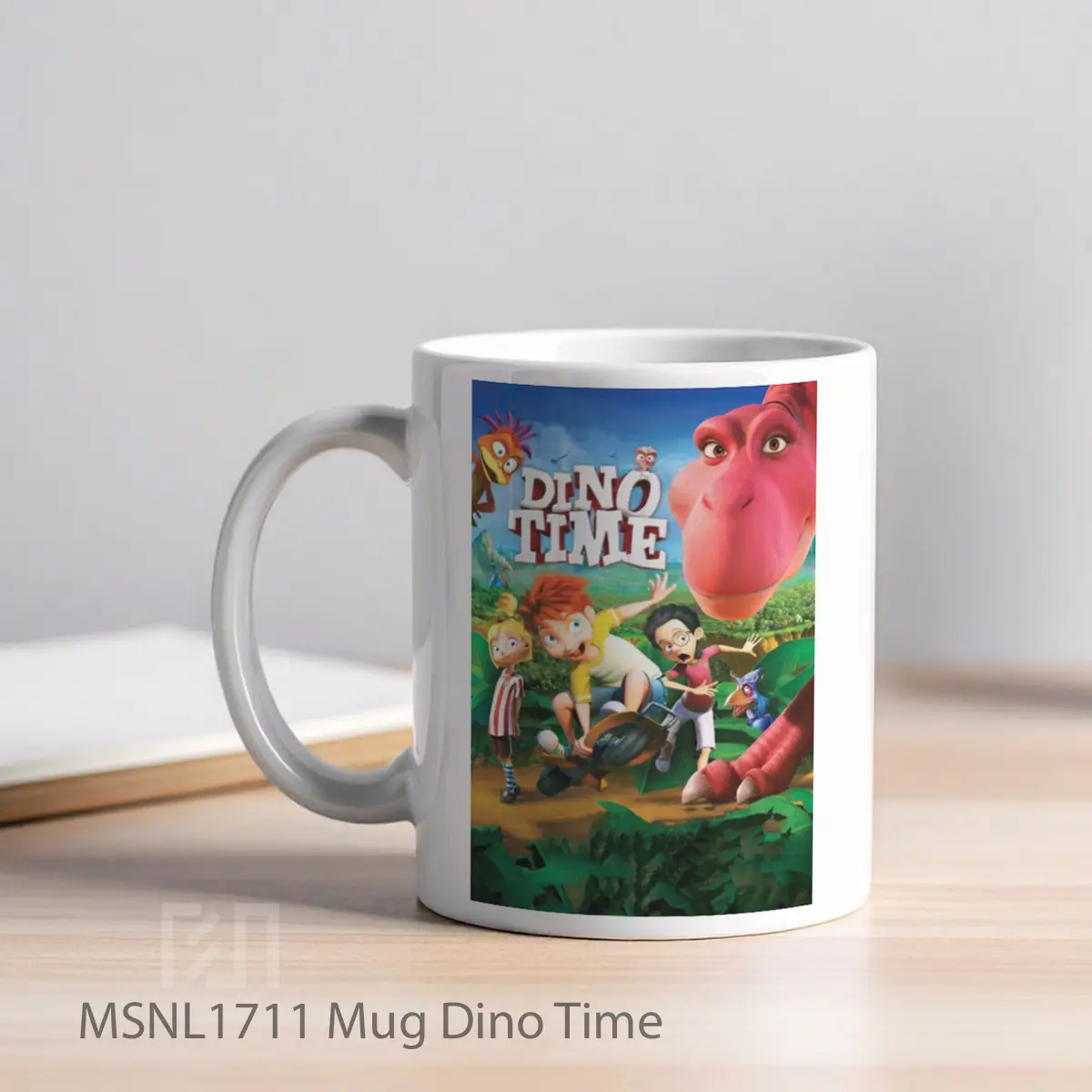 Mug Dino Time Gelas Keramik Tema Film MSNL1711 - Tampak Kiri
