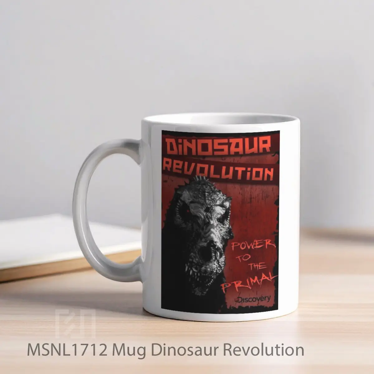 Mug Dinosaur Revolution Gelas Keramik Tema Film MSNL1712 - Tampak Kiri