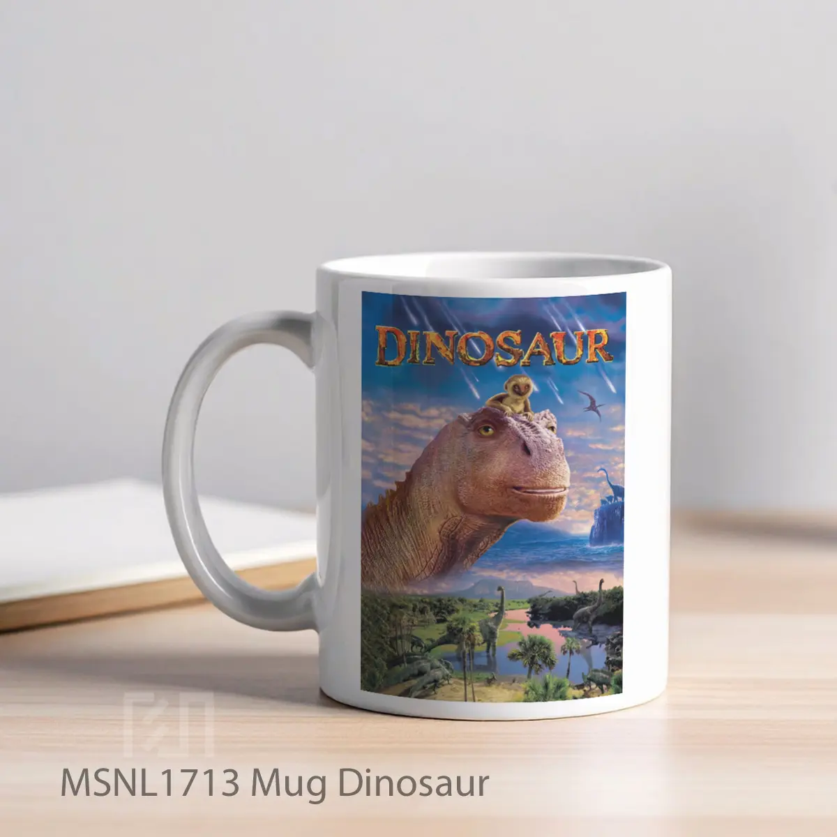 Mug Dinosaur Gelas Keramik Tema Film MSNL1713 - Tampak Kiri