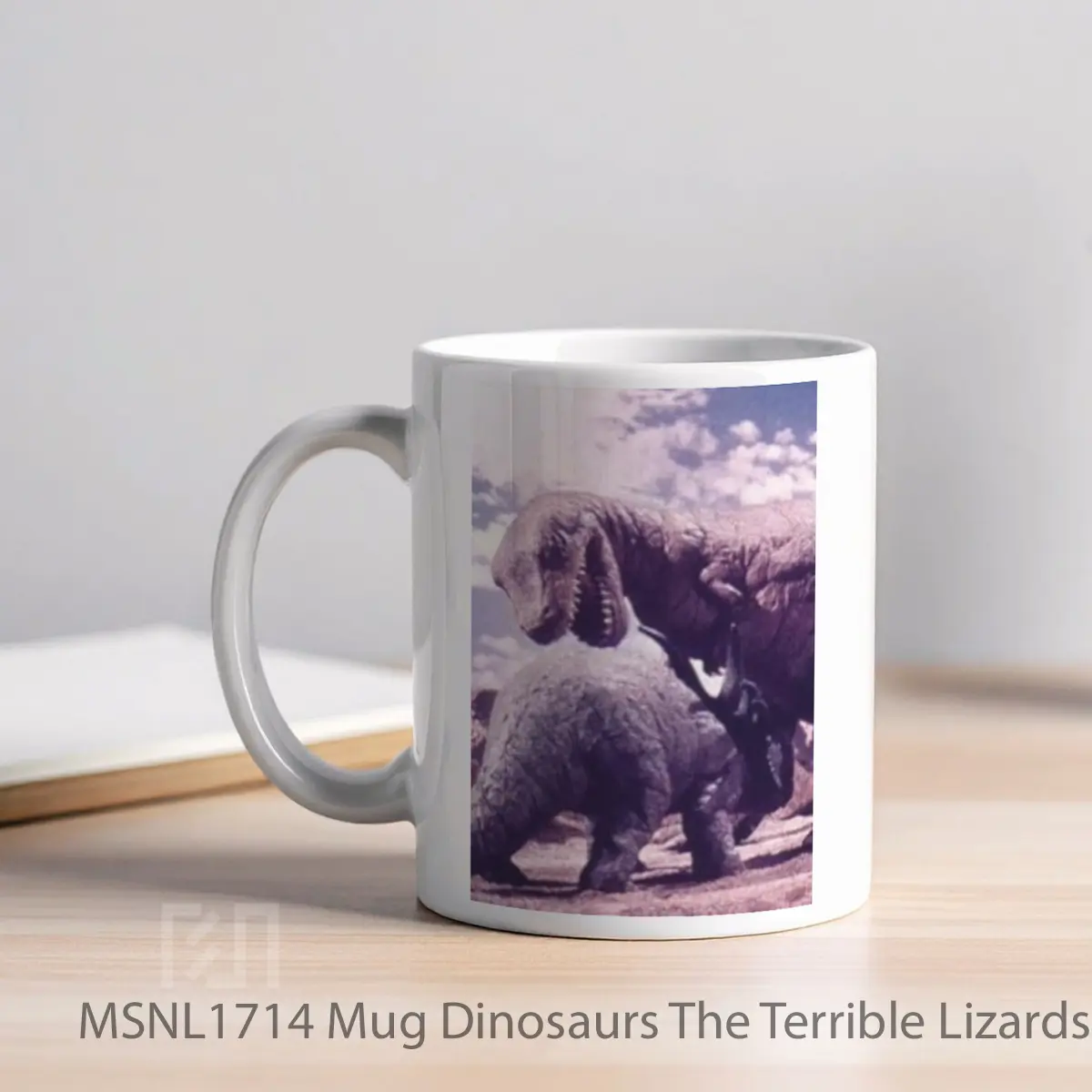Mug Dinosaurs The Terrible Lizards Gelas Keramik Tema Film MSNL1714 - Tampak Kiri