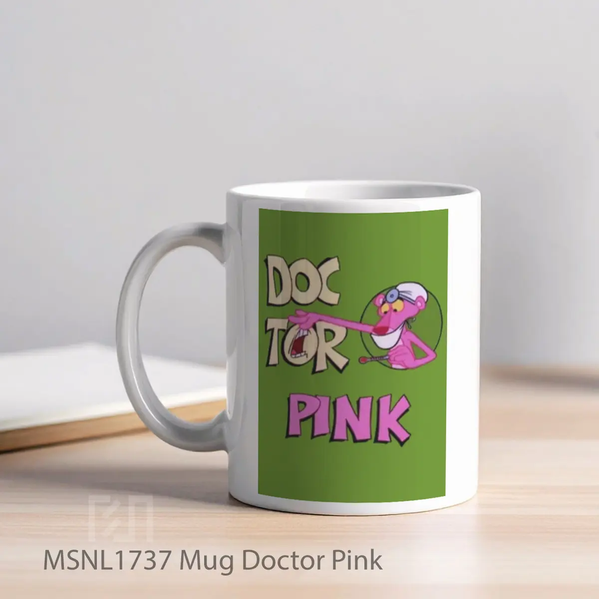 Mug Doctor Pink Gelas Keramik Tema Film MSNL1737 - Tampak Kiri