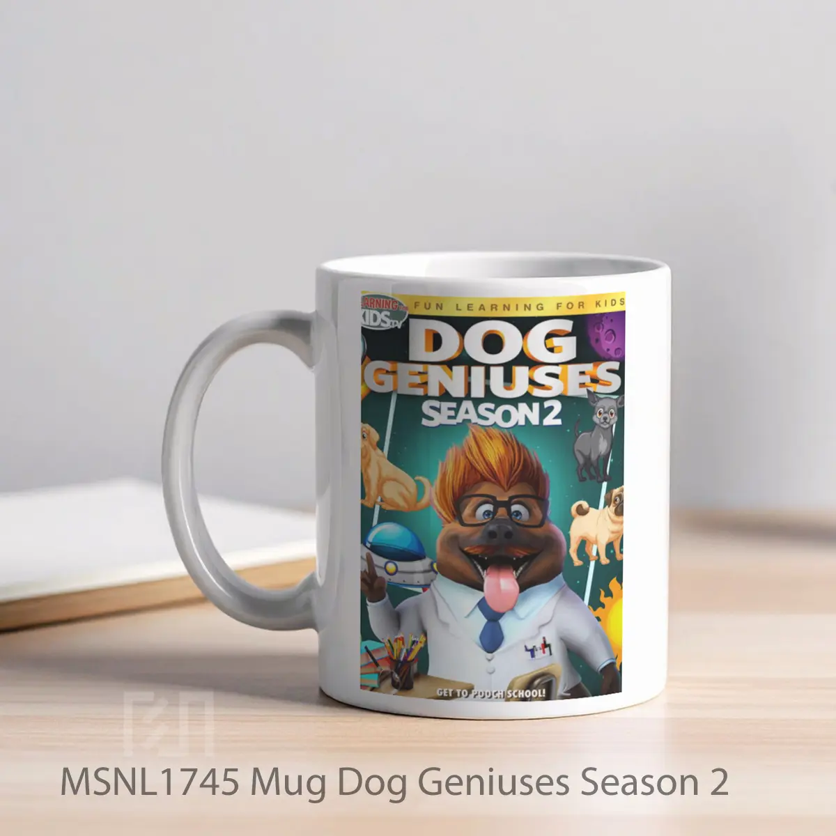 Mug Dog Geniuses Season 2 Gelas Keramik Tema Film MSNL1745 - Tampak Kiri