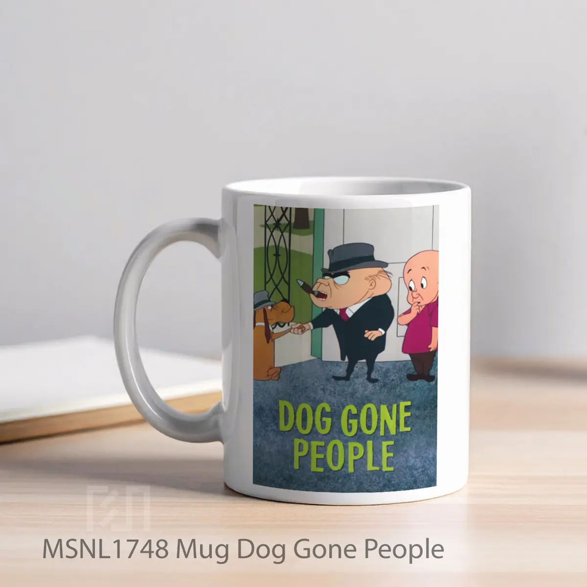Mug Dog Gone People Gelas Keramik Tema Film MSNL1748 - Tampak Kiri