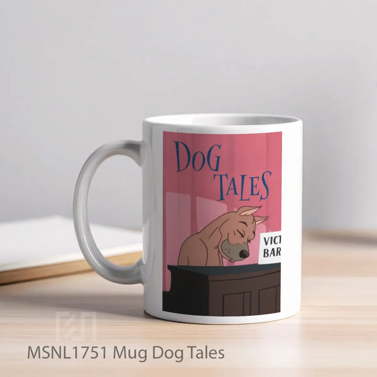 Mug Dog Tales Gelas Keramik Tema Film MSNL1751 - Tampak Kiri