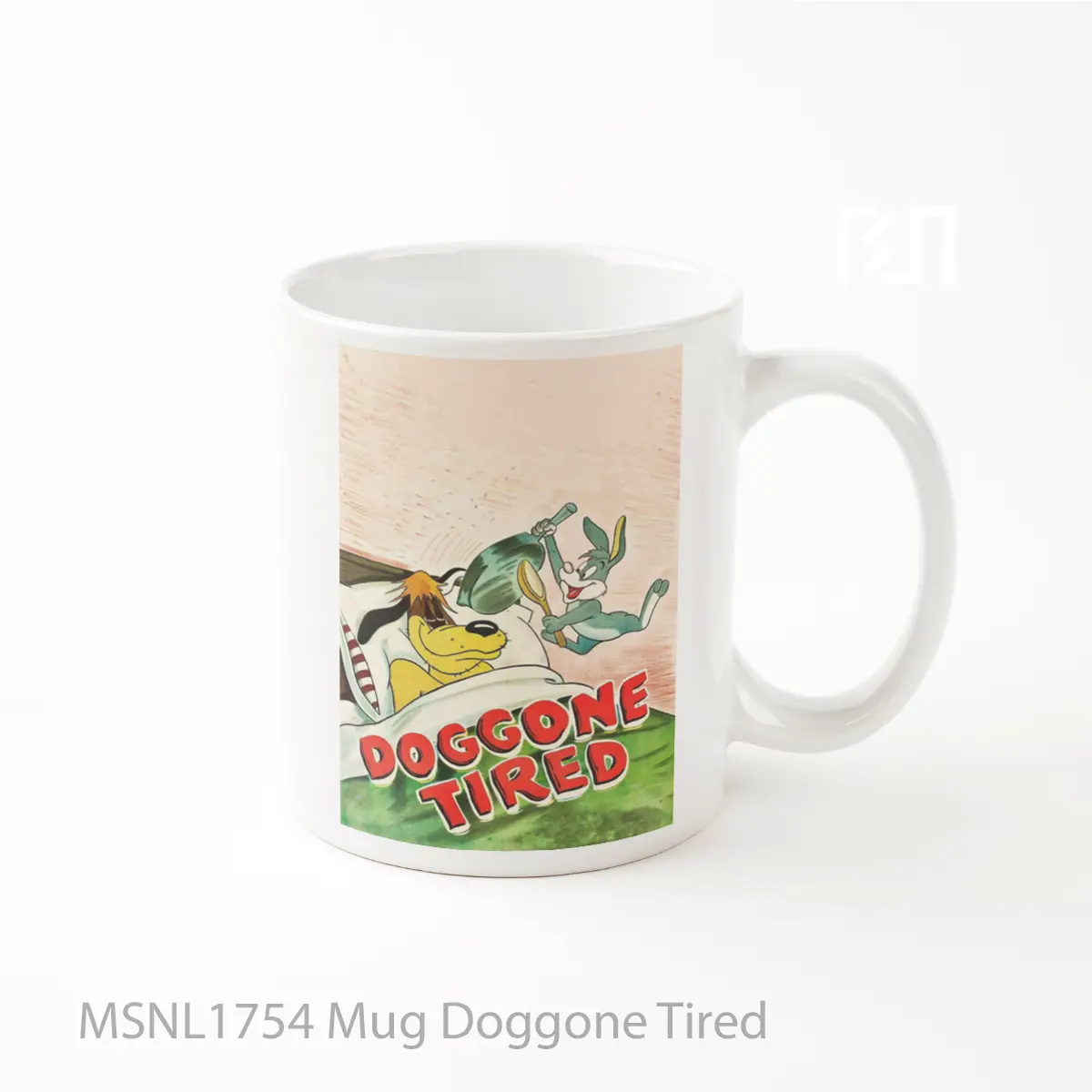 Mug Doggone Tired Gelas Keramik Tema Film MSNL1754