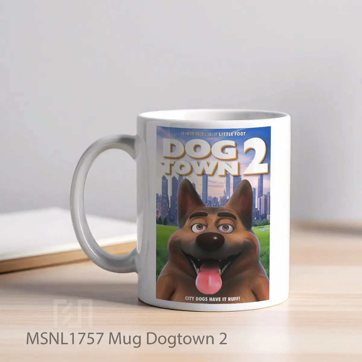Mug Dogtown 2 Gelas Keramik Tema Film MSNL1757 - Tampak Kiri
