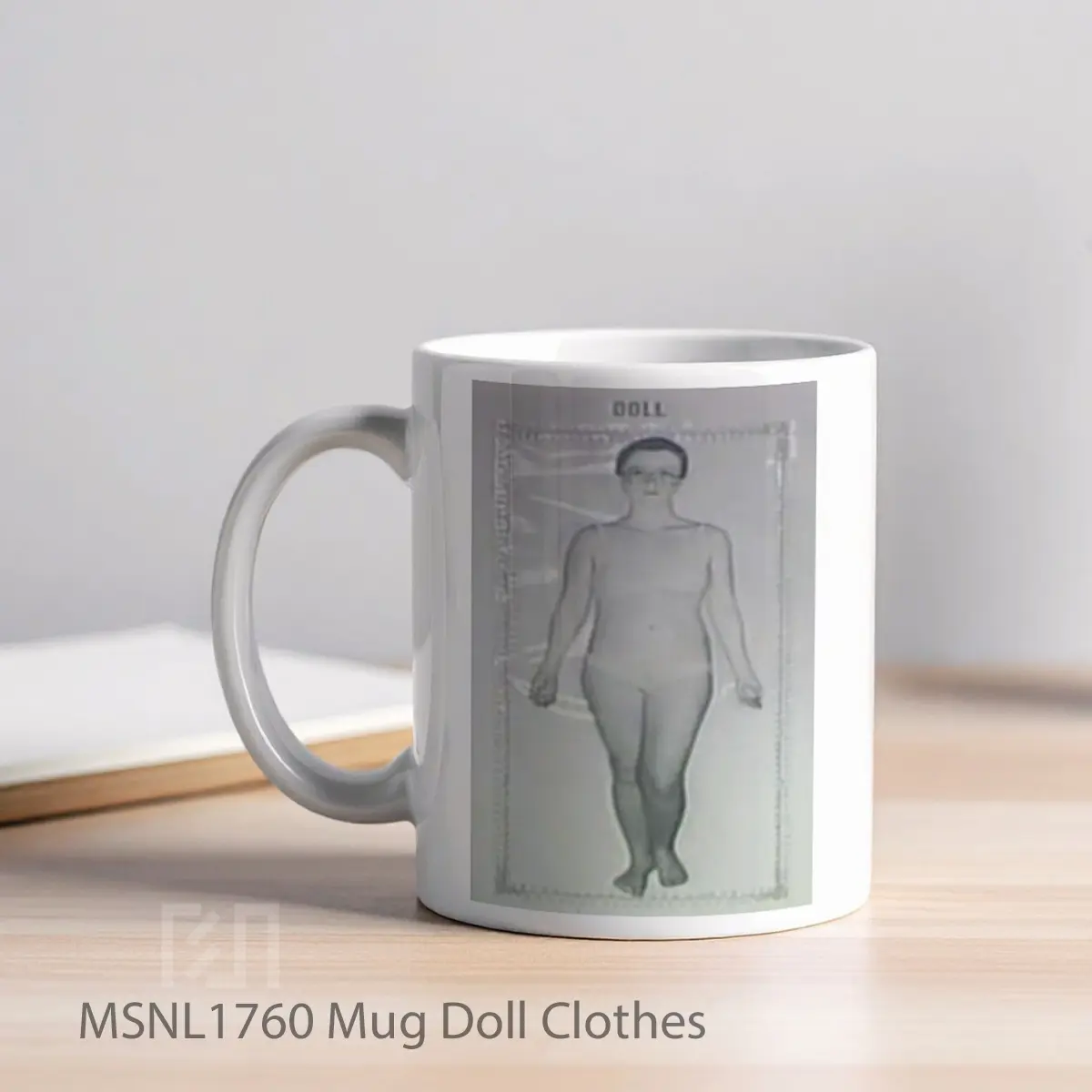 Mug Doll Clothes Gelas Keramik Tema Film MSNL1760 - Tampak Kiri