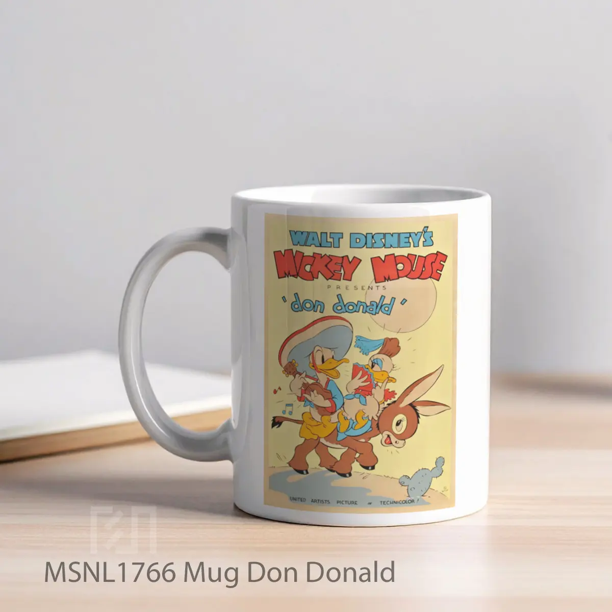 Mug Don Donald Gelas Keramik Tema Film MSNL1766 - Tampak Kiri