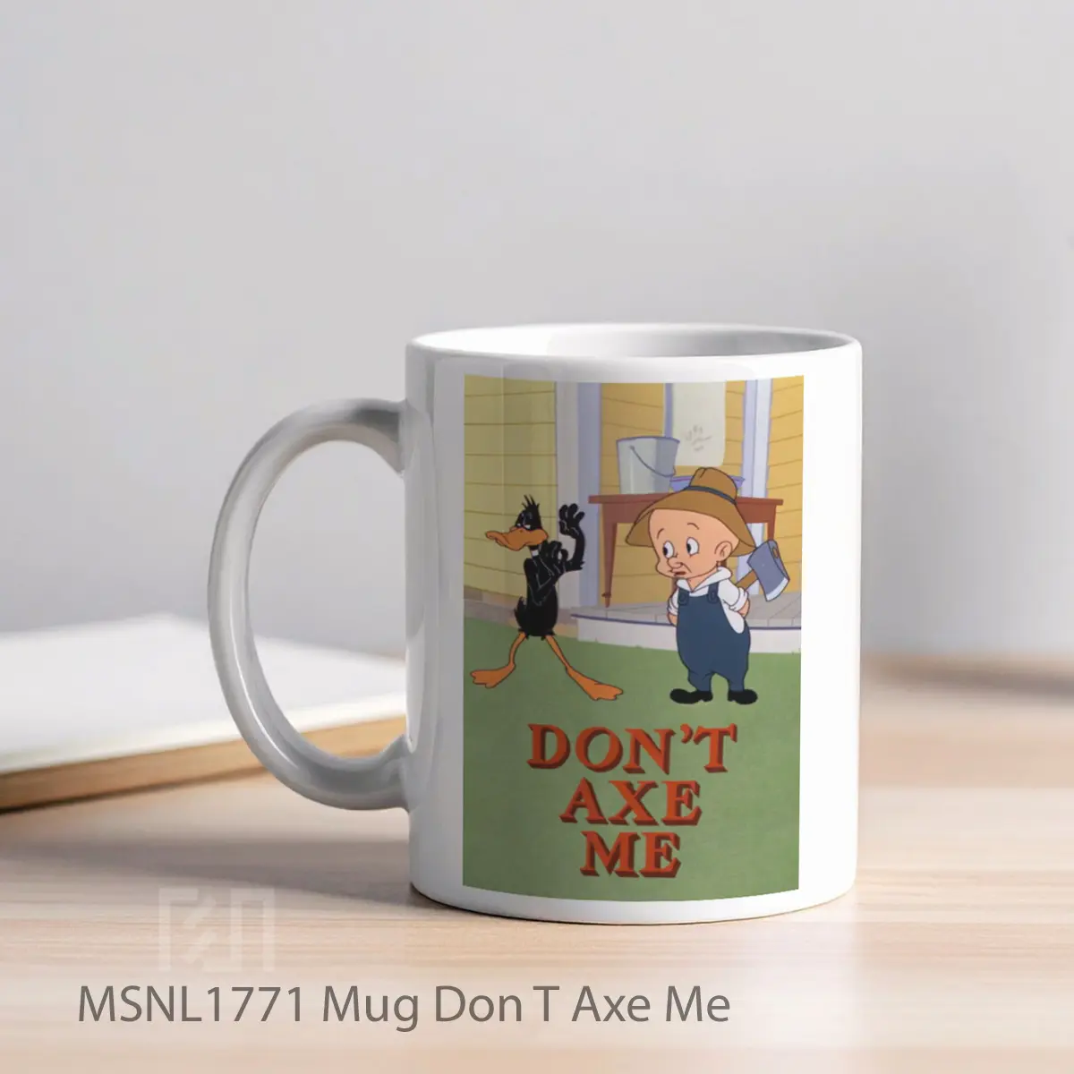 Mug Don T Axe Me Gelas Keramik Tema Film MSNL1771 - Tampak Kiri