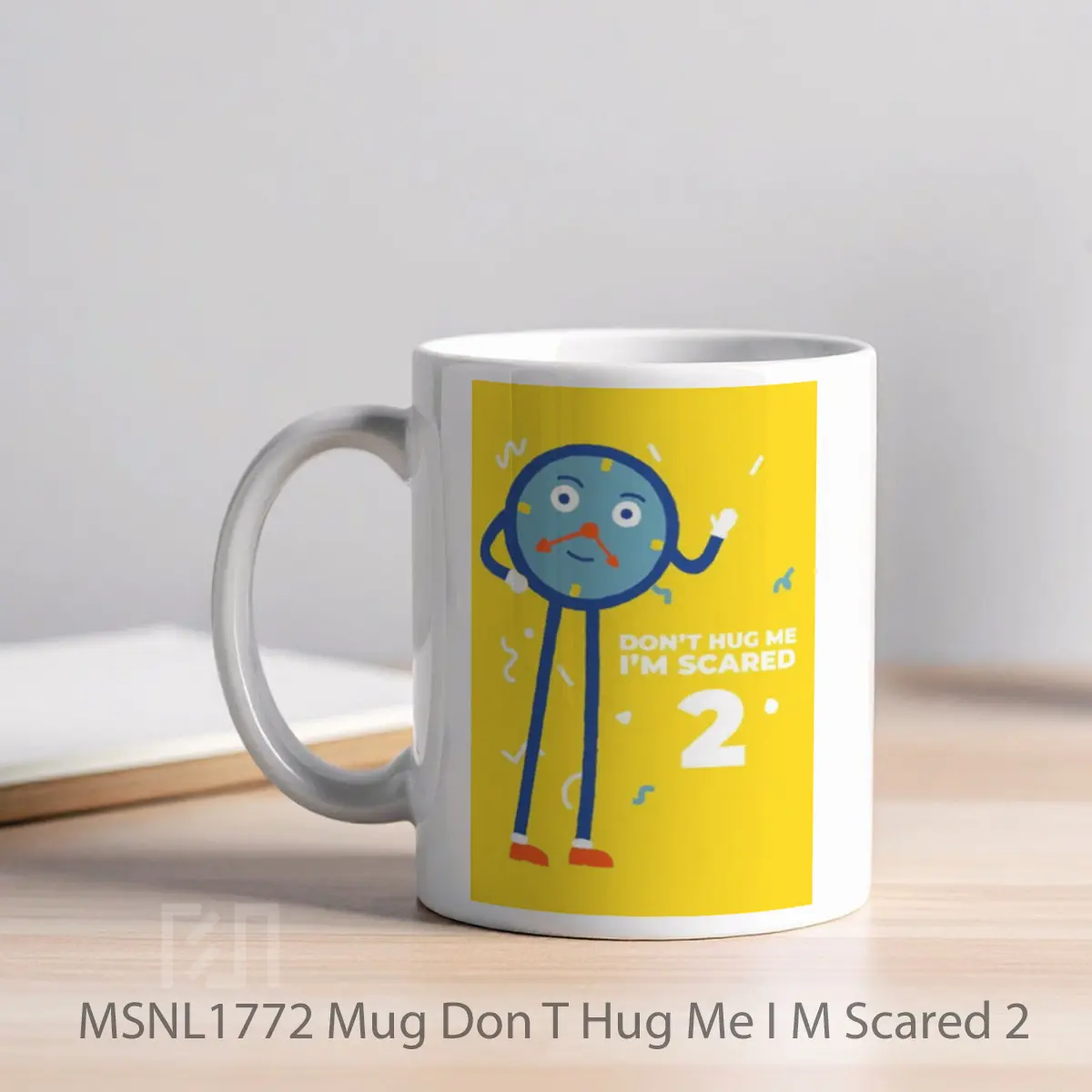Mug Don T Hug Me I M Scared 2 Gelas Keramik Tema Film MSNL1772 - Tampak Kiri