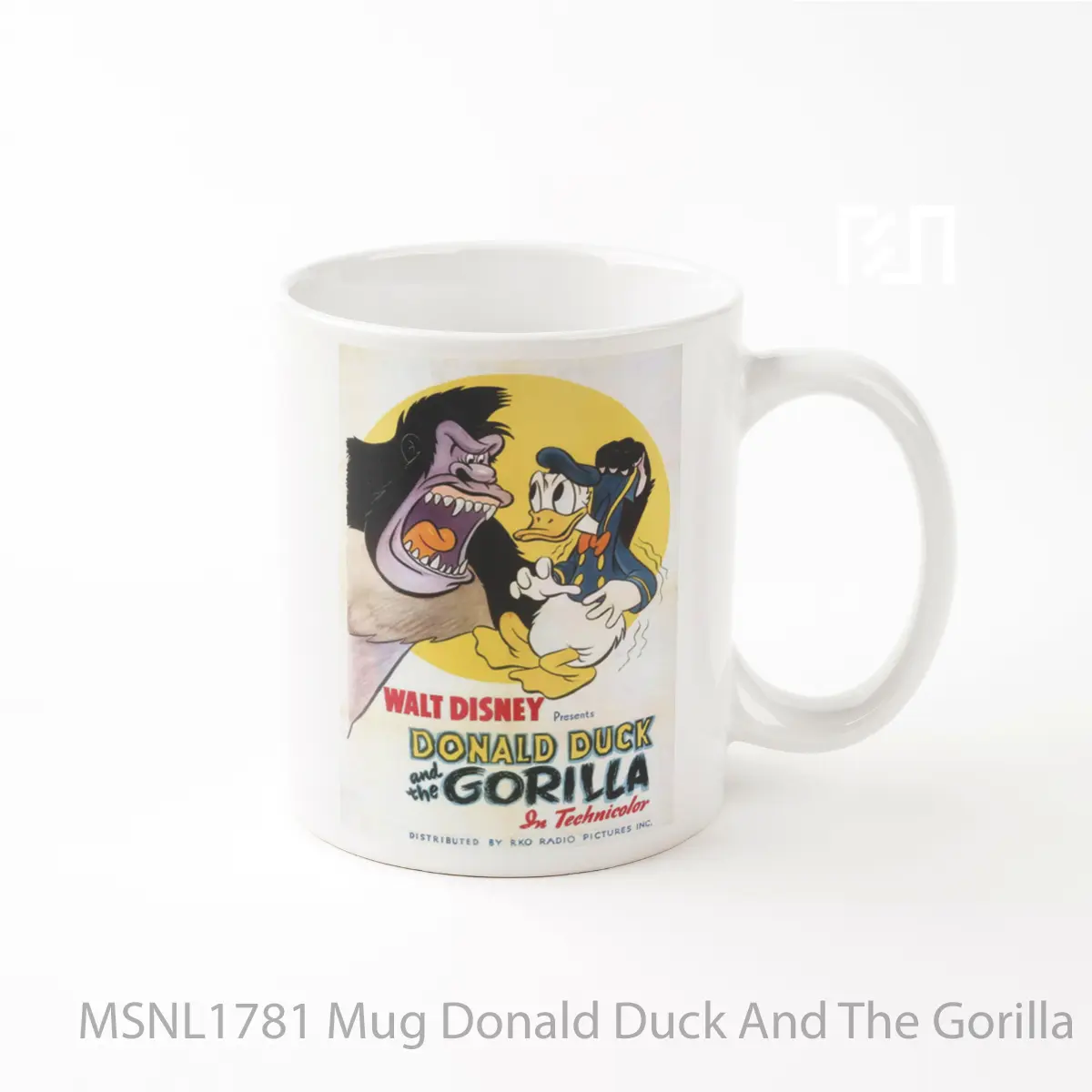 Mug Donald Duck And The Gorilla Gelas Keramik Tema Film MSNL1781