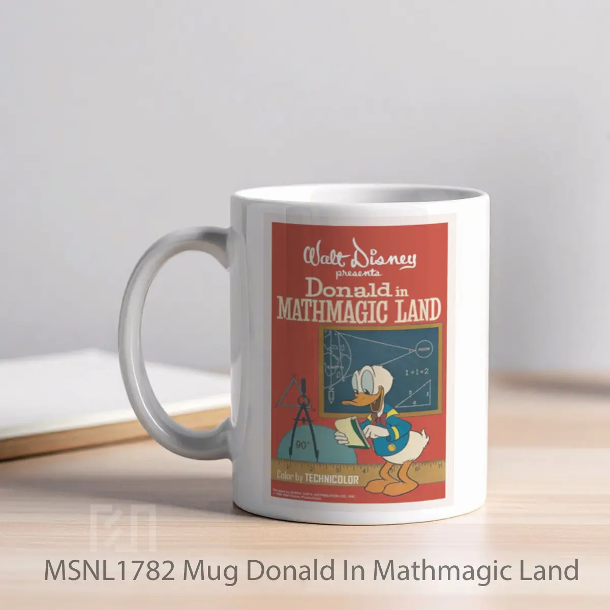 Mug Donald In Mathmagic Land Gelas Keramik Tema Film MSNL1782 - Tampak Kiri