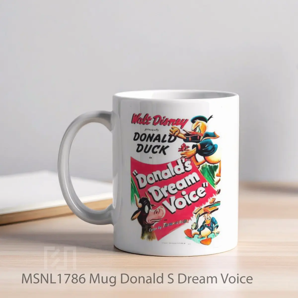 Mug Donald S Dream Voice Gelas Keramik Tema Film MSNL1786 - Tampak Kiri