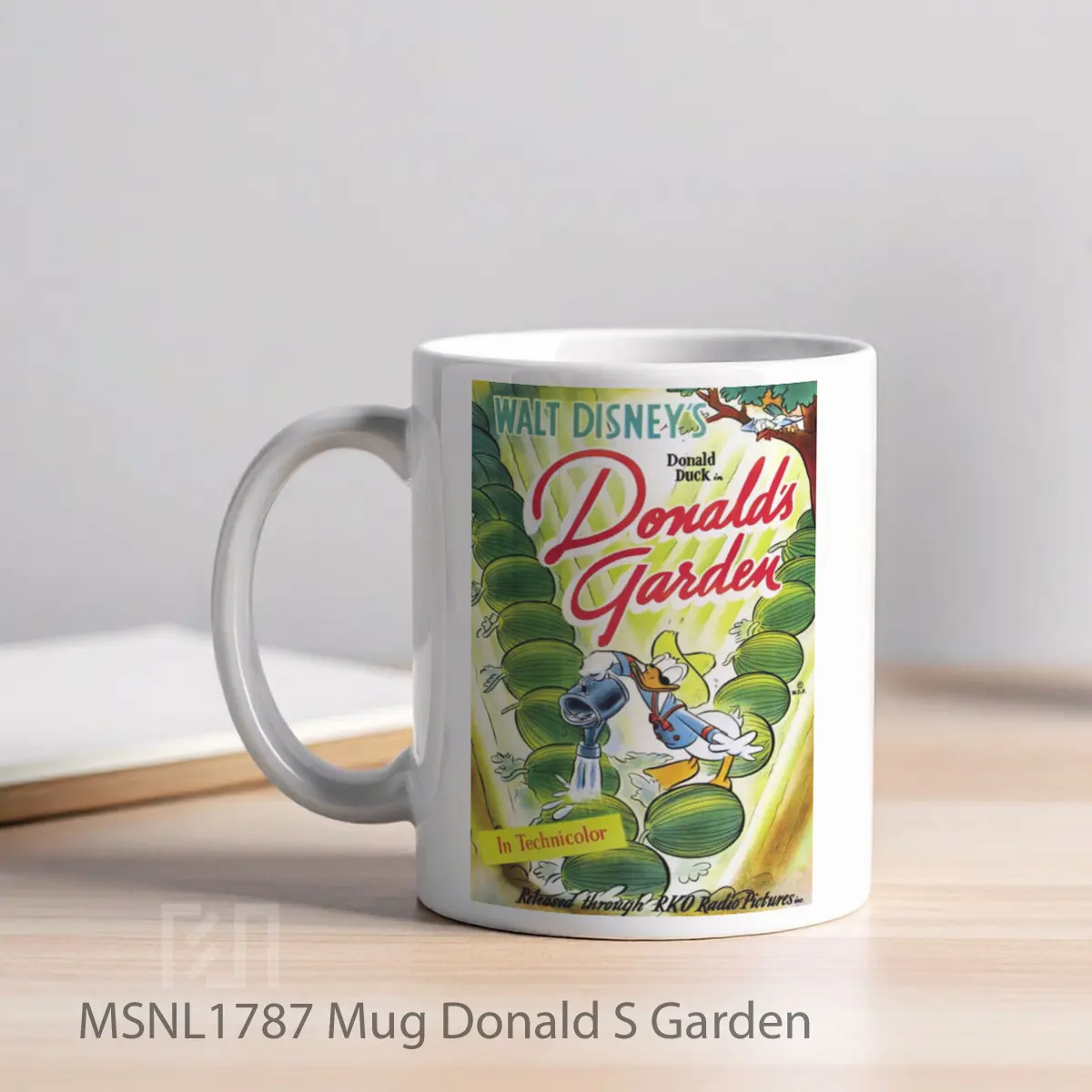 Mug Donald S Garden Gelas Keramik Tema Film MSNL1787 - Tampak Kiri