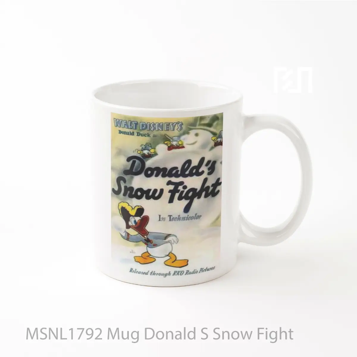Mug Donald S Snow Fight Gelas Keramik Tema Film MSNL1792
