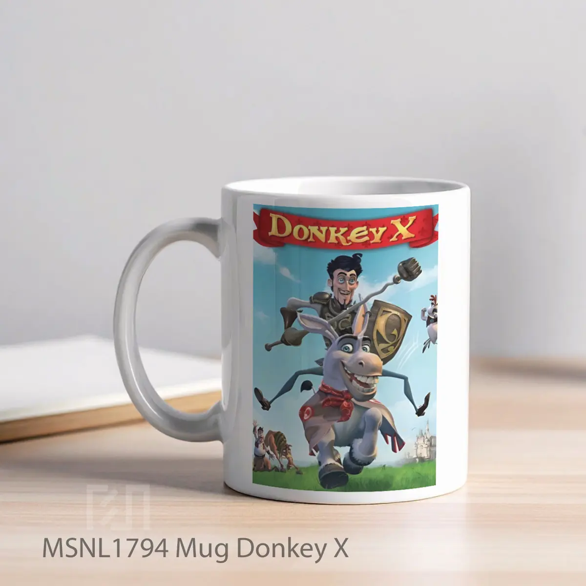 Mug Donkey X Gelas Keramik Tema Film MSNL1794 - Tampak Kiri