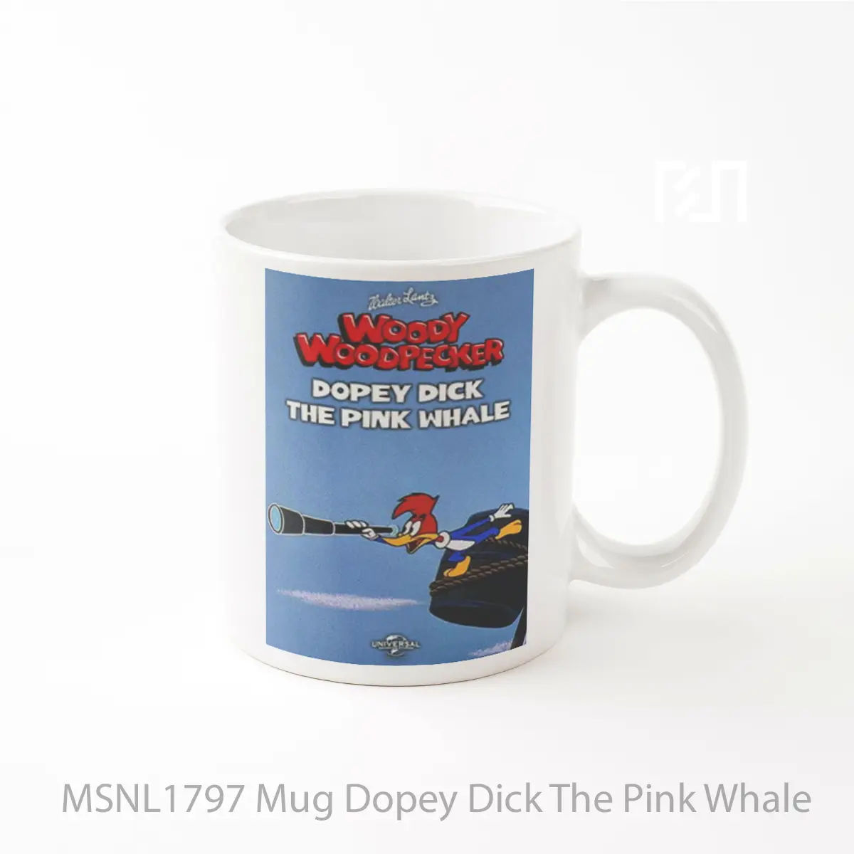 Mug Dopey Dick The Pink Whale Gelas Keramik Tema Film MSNL1797