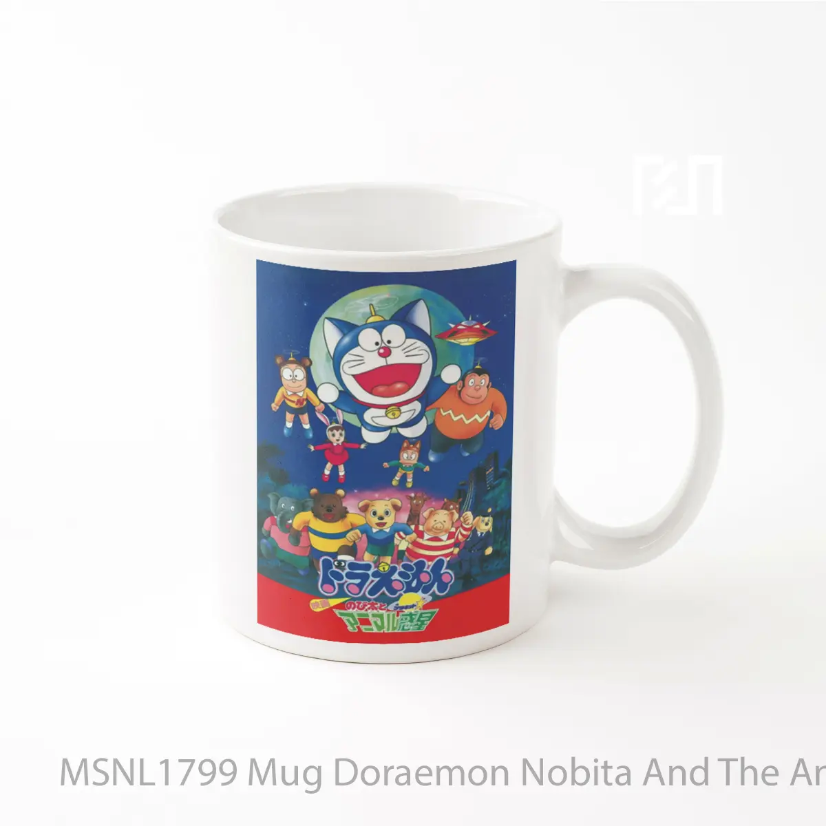 Mug Doraemon Nobita And The Animal Planet Gelas Keramik Tema Film MSNL1799