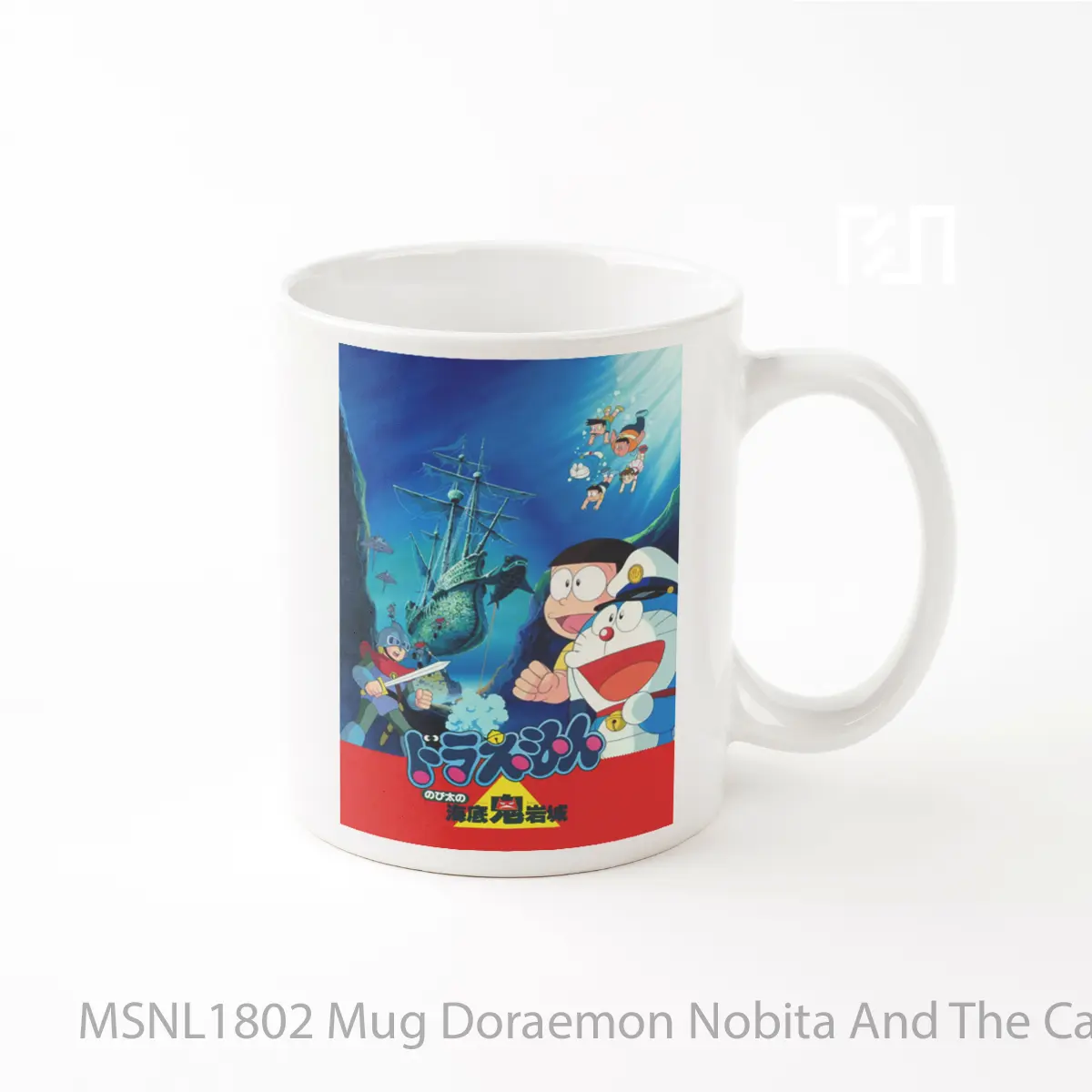 Mug Doraemon Nobita And The Castle Of The Undersea Devil Gelas Keramik Tema Film MSNL1802