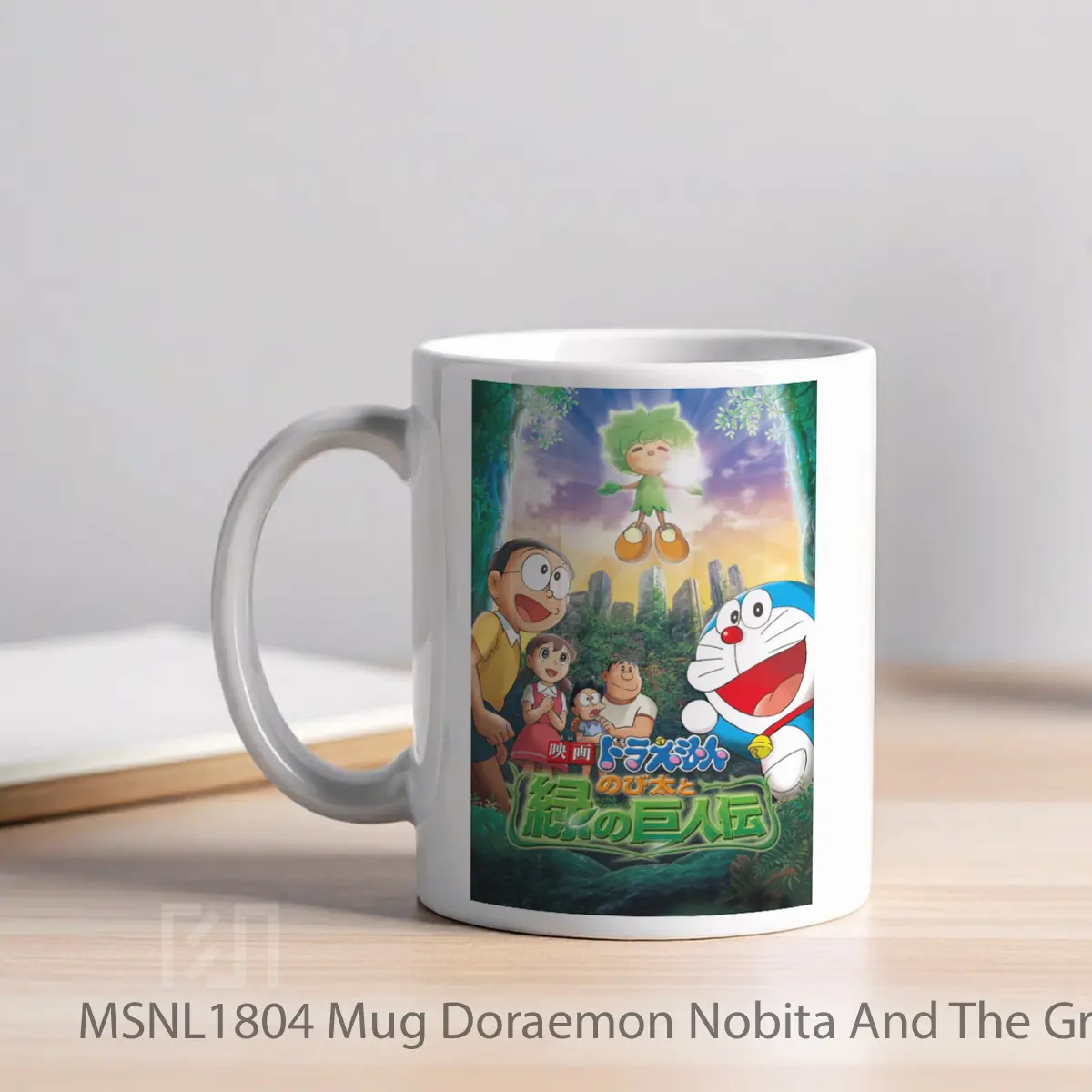 Mug Doraemon Nobita And The Green Giant Legend Gelas Keramik Tema Film MSNL1804 - Tampak Kiri