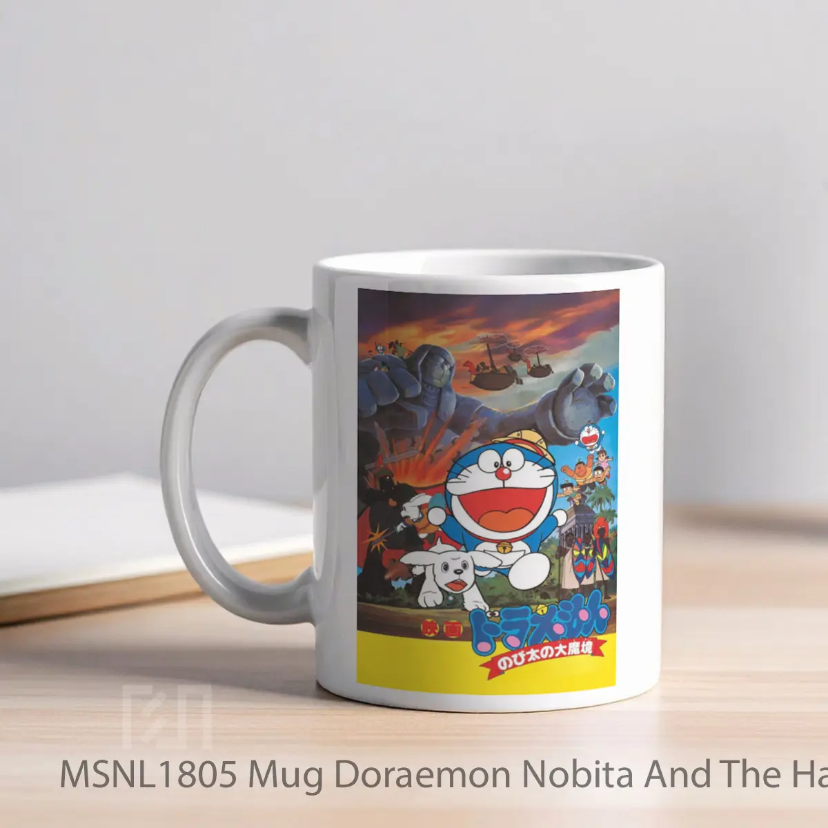 Mug Doraemon Nobita And The Haunts Of Evil Gelas Keramik Tema Film MSNL1805 - Tampak Kiri