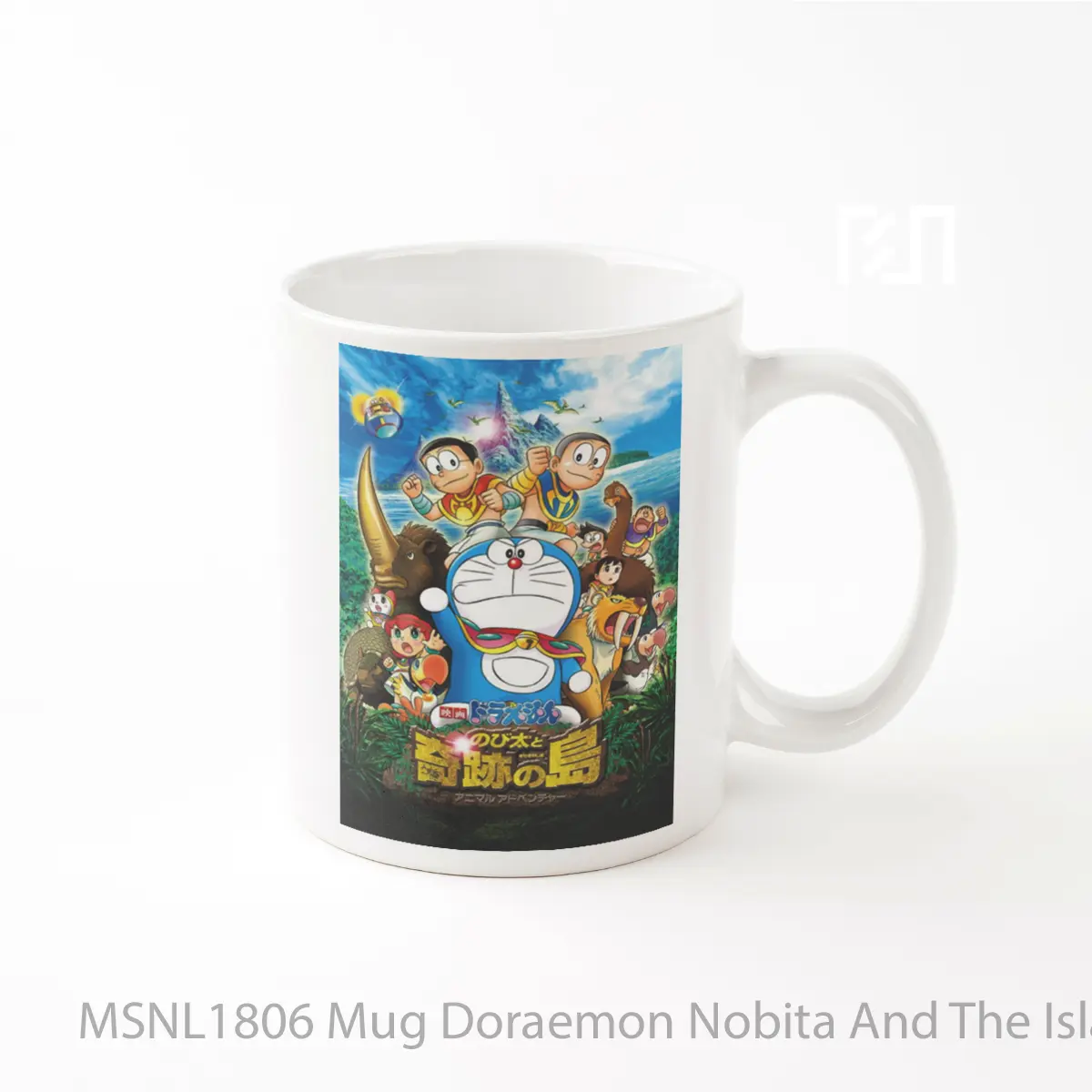 Mug Doraemon Nobita And The Island Of Miracles Animal Adventure Gelas Keramik Tema Film MSNL1806