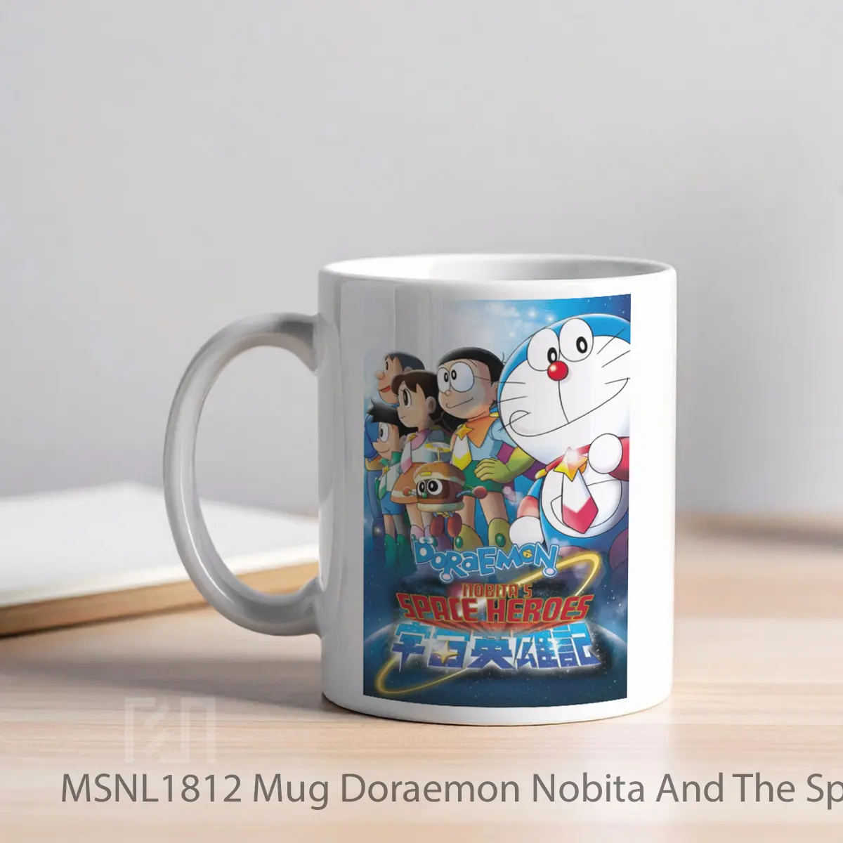 Mug Doraemon Nobita And The Space Heroes Gelas Keramik Tema Film MSNL1812 - Tampak Kiri
