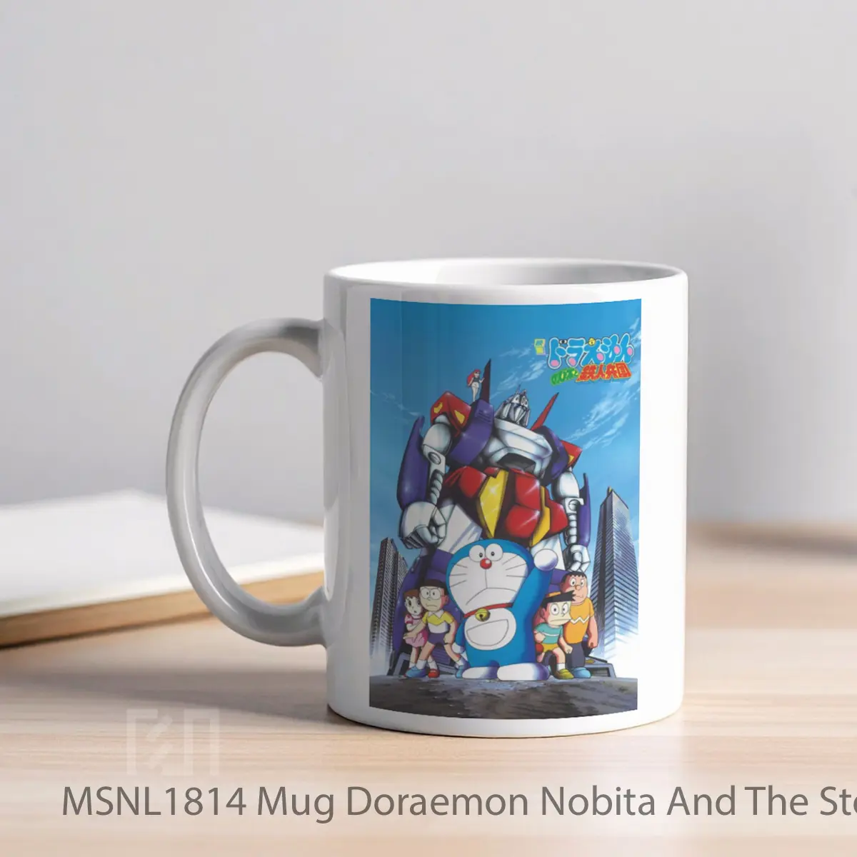 Mug Doraemon Nobita And The Steel Troops Gelas Keramik Tema Film MSNL1814 - Tampak Kiri