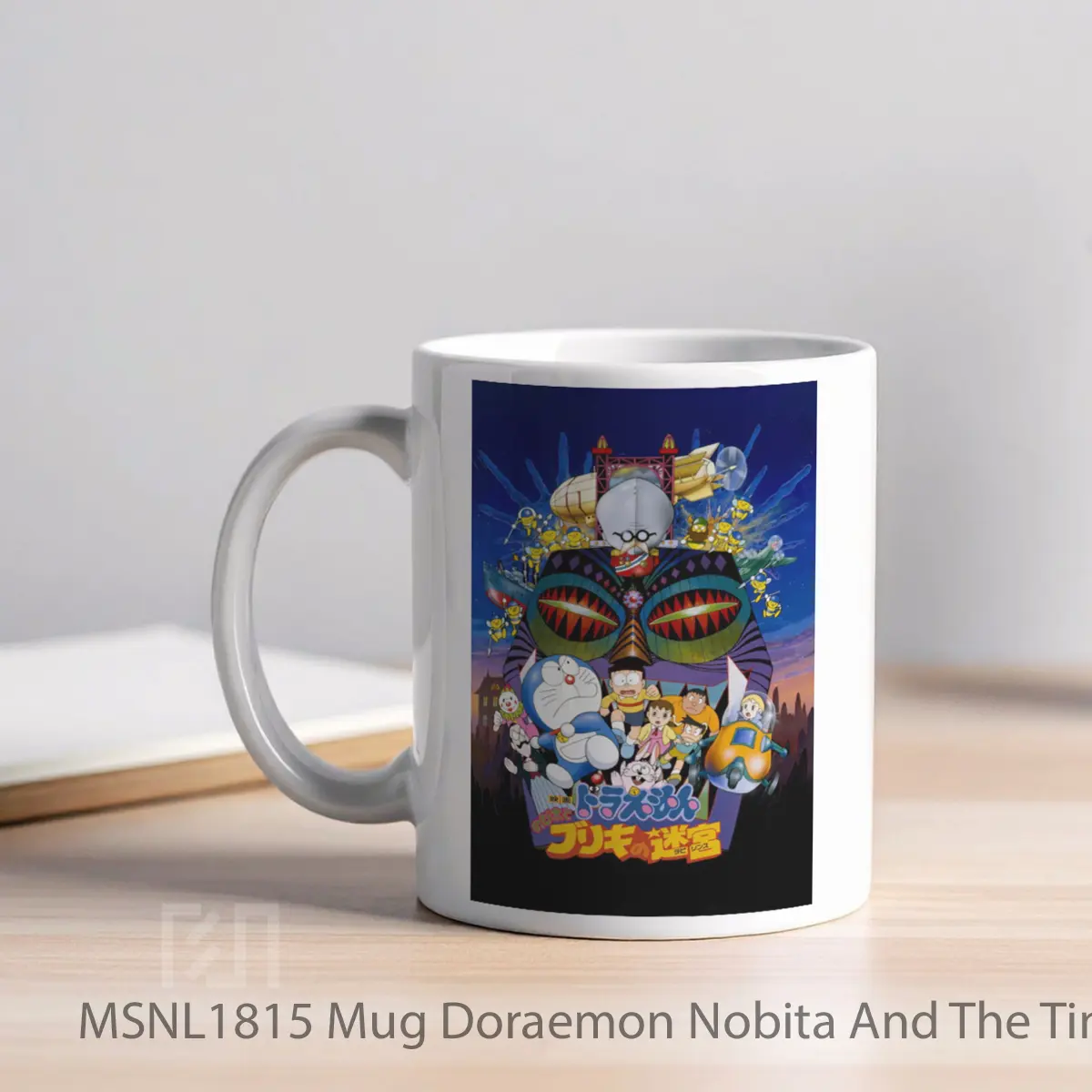 Mug Doraemon Nobita And The Tin Labyrinth Gelas Keramik Tema Film MSNL1815 - Tampak Kiri