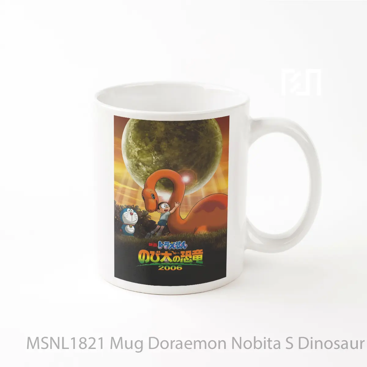 Mug Doraemon Nobita S Dinosaur V1 Gelas Keramik Tema Film MSNL1821