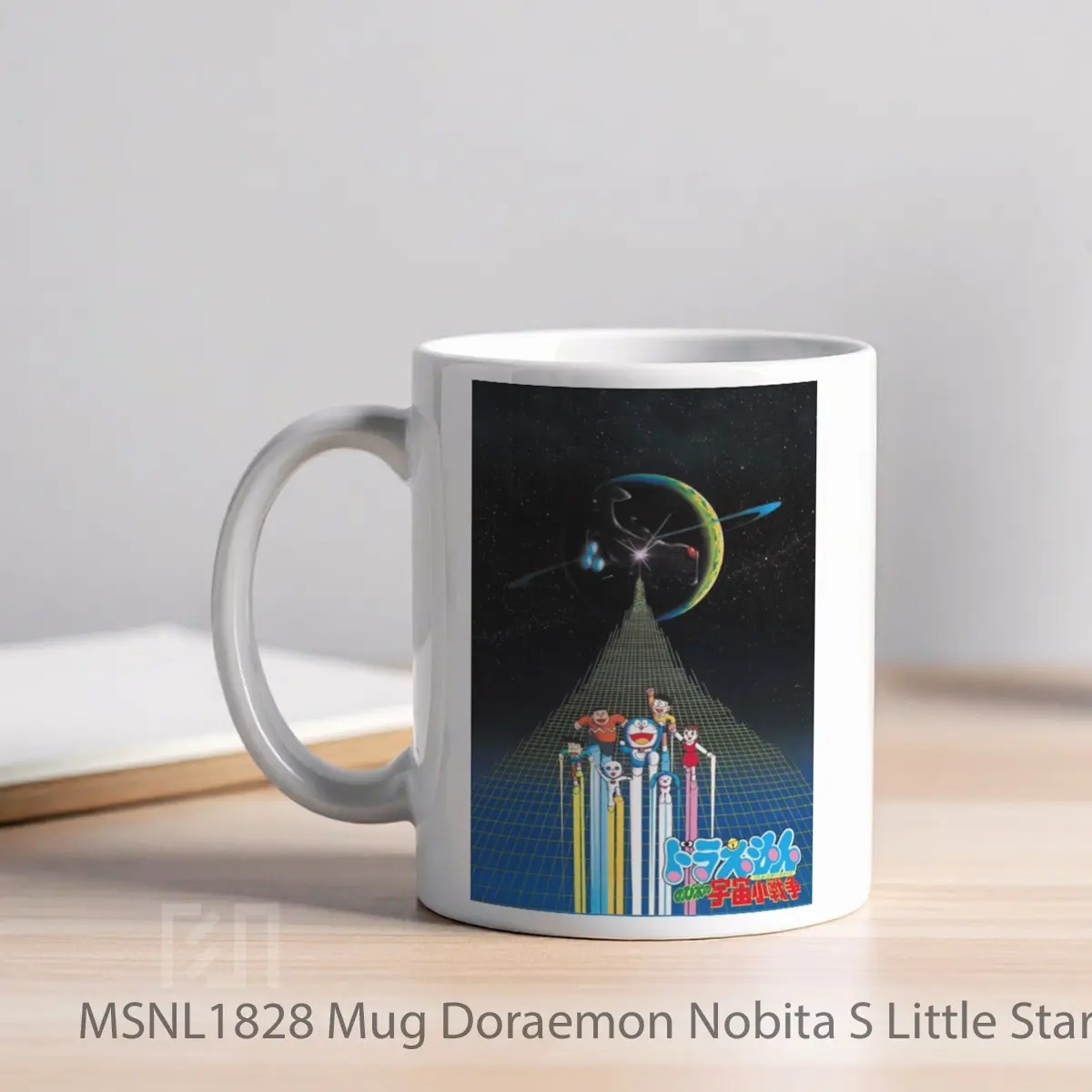 Mug Doraemon Nobita S Little Star Wars Gelas Keramik Tema Film MSNL1828 - Tampak Kiri
